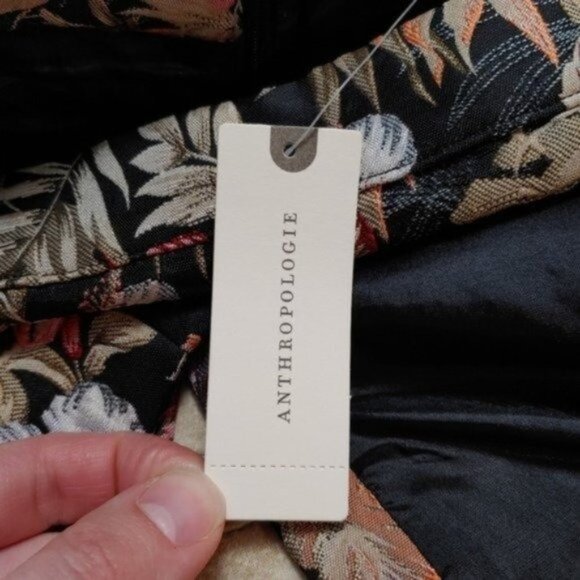 Anthropologie Isla Maude Tropical Floral Jacquard Pencil Skirt M - Picture 10 of 13